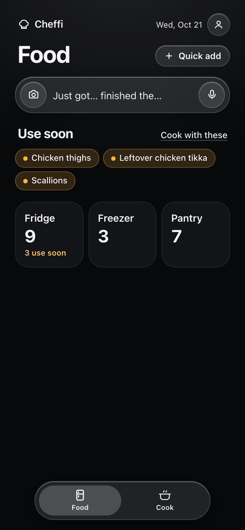 Cheffi: What to use first