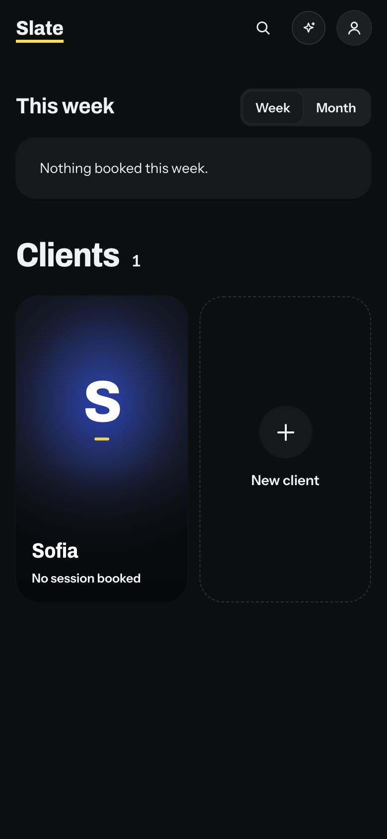 Slate: Every client, at a glance